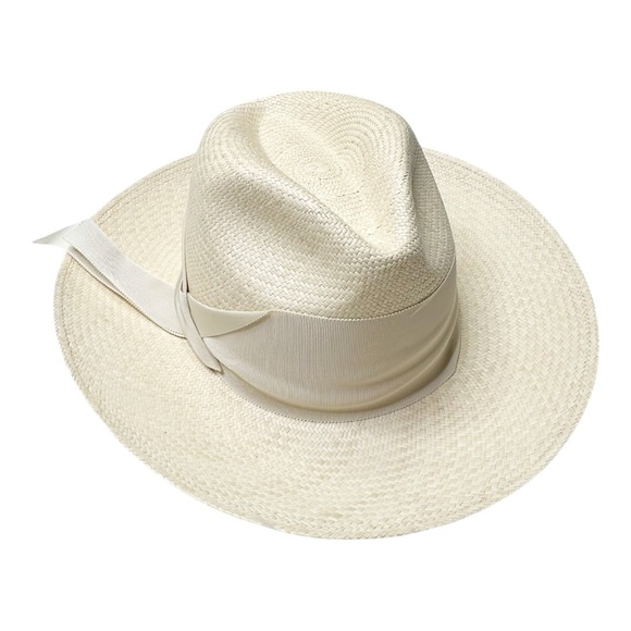 VERONICA BEARD x FREYA Gardenia White Cream Straw Field Hat Ribbon and Strap NWT - Picture 6 of 12